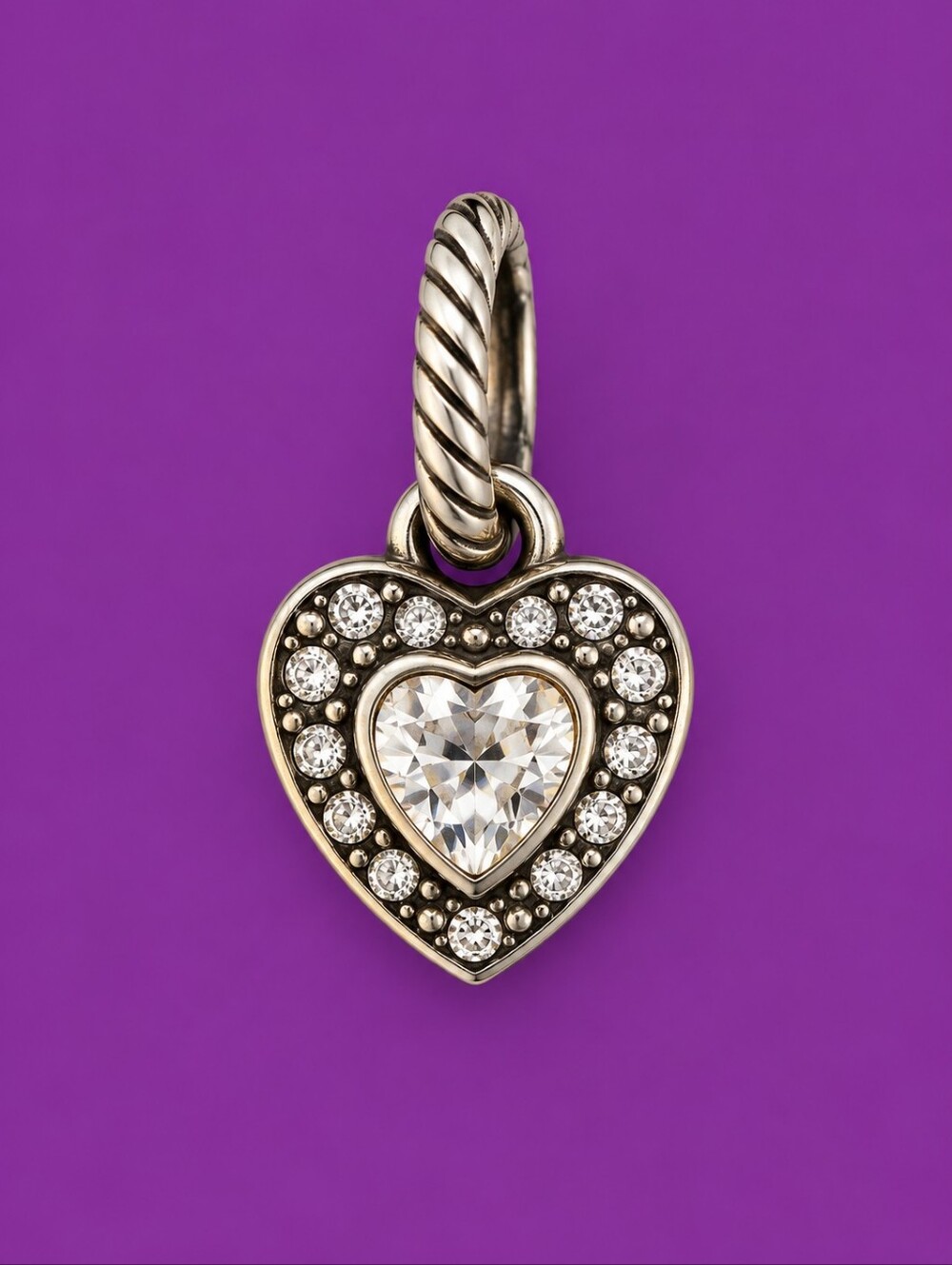 BRIGHTON Crystal Heart Pendant Charm